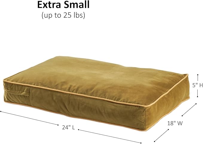 Happy Hounds Buster Reversible Rectangle Pillow Style Dog Bed (24 x 18 in.),