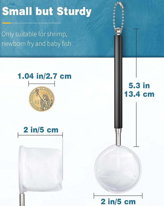Pawfly Aquarium Shrimp Net Tiny Fish Tank Net