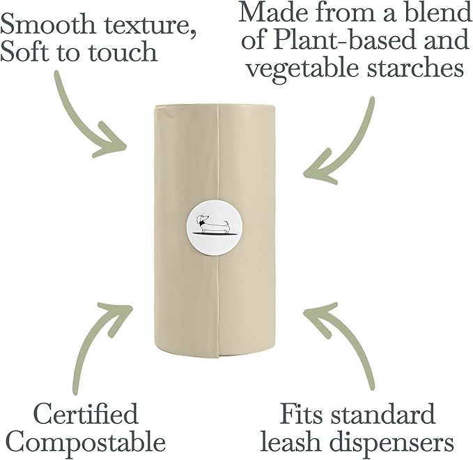 100% Certified Home Compostable and Biodegradable Dog Poop Bags D6400 & 13432 Compliant 270 Bags 18 x
