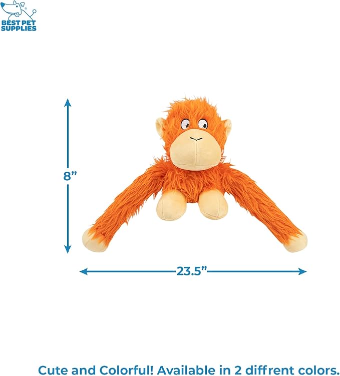 Best Pet Supplies O-Hug-Atan Interactive Squeaky Plush Toy for Small and Medium Breed Puppies or Dogs