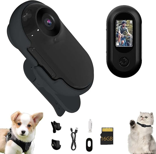Updated Cat Camera Collar with 16GB SD Card 1080P Dog