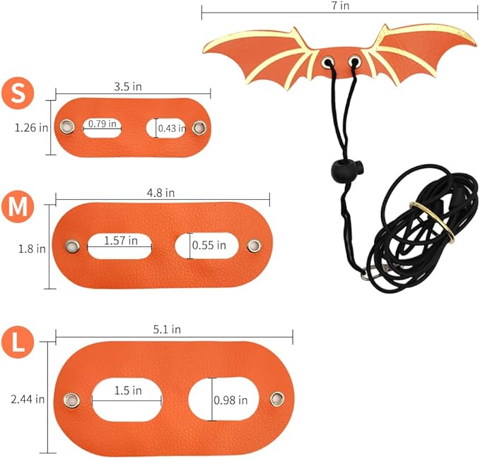 Adjustable Bearded Dragon Leash Harness 3 Size