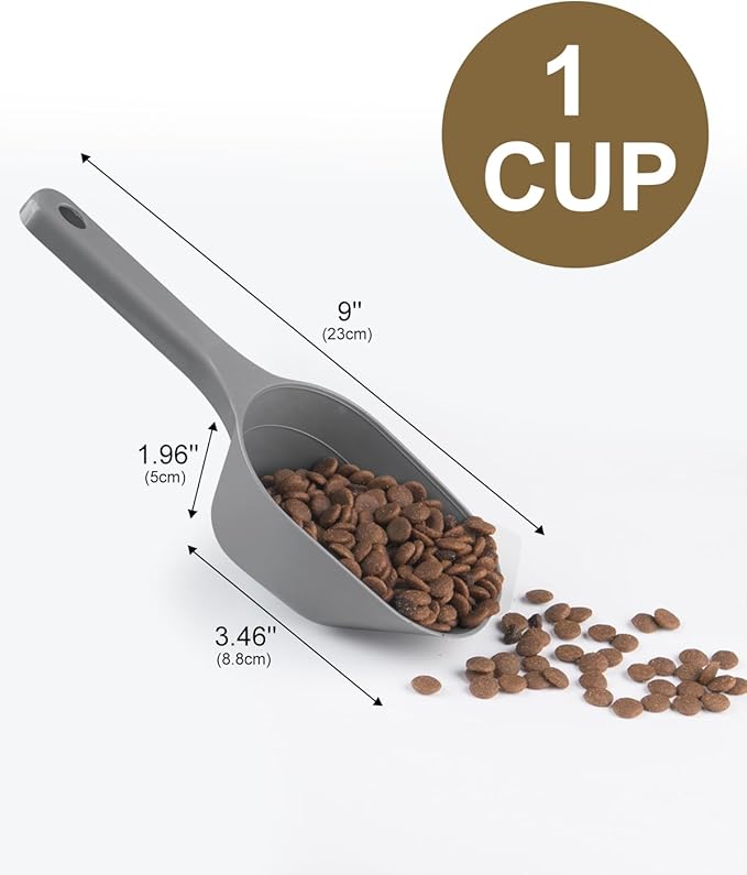 ANVS 3 PACK Dog Food Scoop 1 Cup Capacity 1/2 Cup 1 Cup