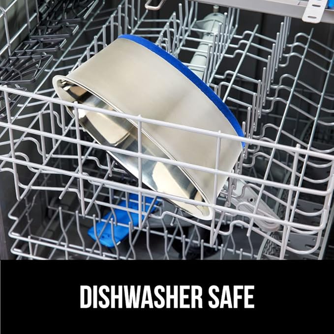 Gorilla Grip Stainless Steel Metal Dog Bowl Set of 2 8 Cups (64 fl