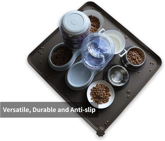 Hoki Found XX-Large Silicone Pet Food Mats Tray