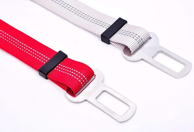 Car Travel Dog Safety Seat Belt Polyester Fabric Adjustable360° Spin Stainless Steel Buckle