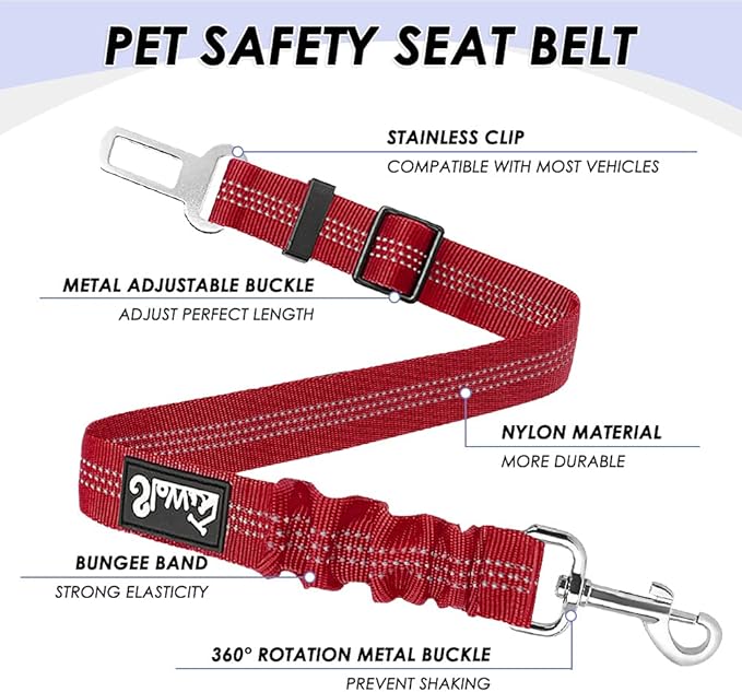 SlowTon Dog Car Seat Belt 1 Pack)