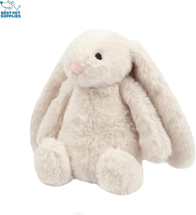 Best Pet Supplies Interactive Bunny Buddy Dog Toy with Crinkle and Squeaky Enrichment for Small and Medium Breed Puppies or Dogs