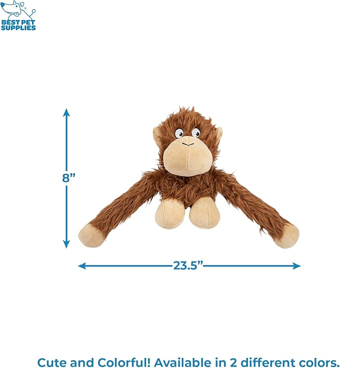 Best Pet Supplies O-Hug-Atan Interactive Squeaky Plush Toy for Small and Medium Breed Puppies or Dogs