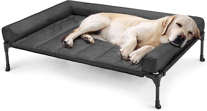 Veehoo Cooling Elevated Dog Bed + Waterproof Removable Pillow-Top Mat CWC2331B