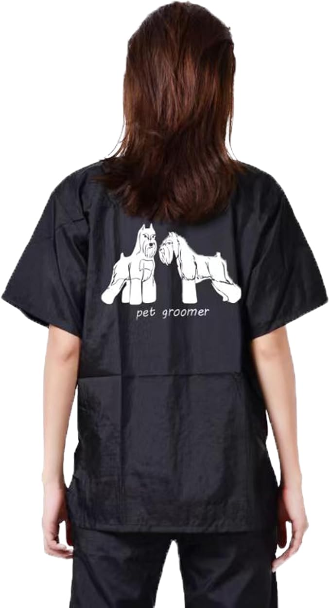 Gliitatu Dog Pet Grooming Smock for Women Men