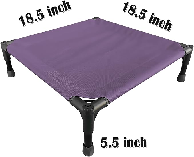 Love&go Elevated Dog Bed with Metal Frame Small-18.5x18.5x5.5 inch)