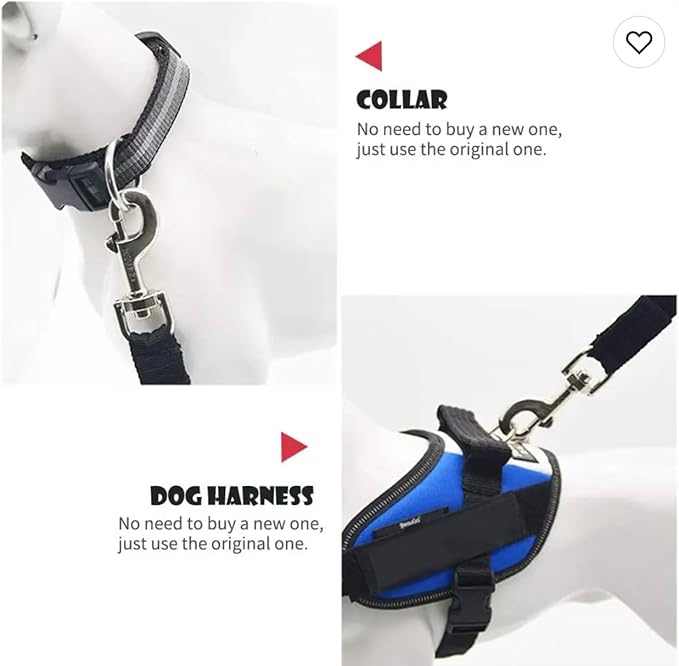 2 Piece Set Adjustable Harness for Dog seat Belt for Large and Small Dogs. Retractable Cup Useful for Them. Dog seat Belt for car
