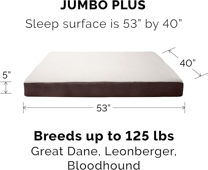 Furhaven Replacement Dog Bed Cover Sherpa & Suede Mattress