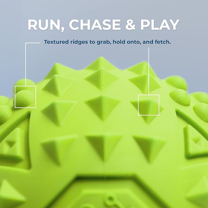 Best Pet Supplies Squeaky Rubber Toy for Dogs Durable Non-Toxic Perfect for Aggressive Chewers Spiked for Dental Health Interactive Dog Toy 2 - 3.5")