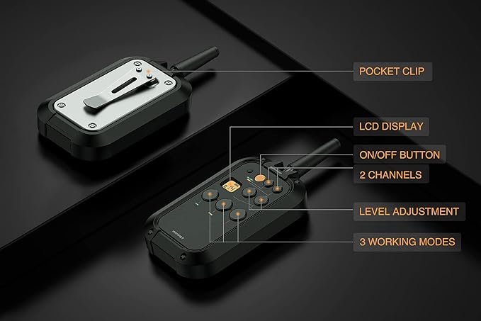 PATPET Dog Training Collar for 2 Dogs (15-140lbs) 3/4 Mile