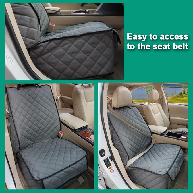 Waterproof Front Seat Cover Dog Car Seat Covers Nonslip and Full Protection with Side Flaps Fits Most Cars