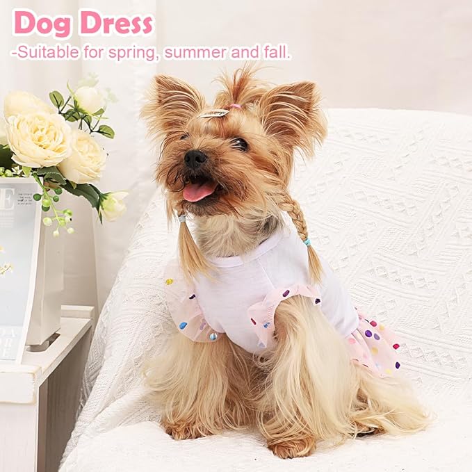 Yikeyo Dog Clothes Girl Dog Dress Small Dogs