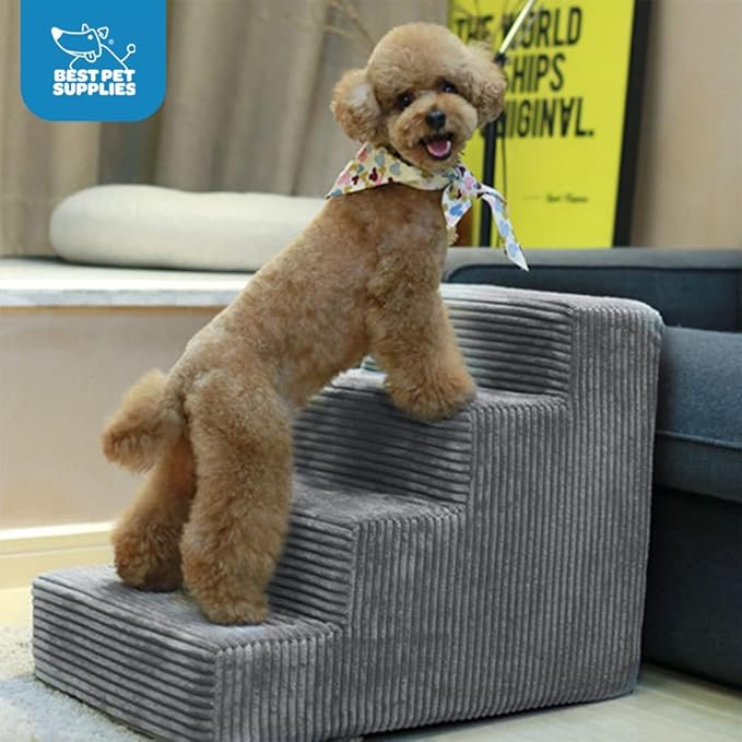 Best Pet Supplies Dog Stairs for Small Dogs & Cats 4-Step
