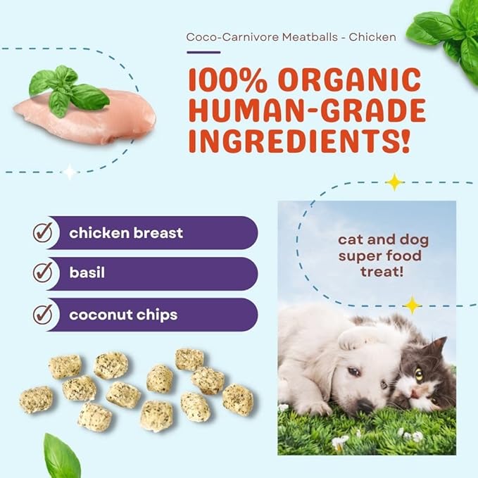 CocoTherapy 3 Pack of Coco-Canivore Meatballs Dog Treats