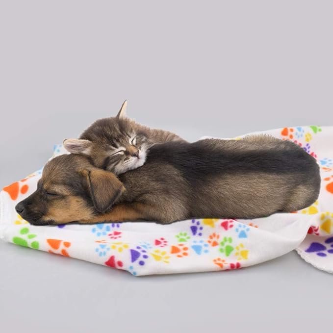 Comsmart Warm Paw Print Blanket/Bed Cover for Dogs