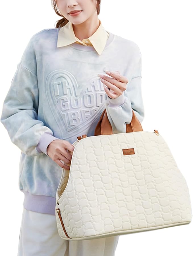 HSC PET Cats Carrier Quilted Pet Purse Soft-Sided Leisure Puppy Pups Traveling Go to Vet Pocket,11 lbs Puppy/14 lbs