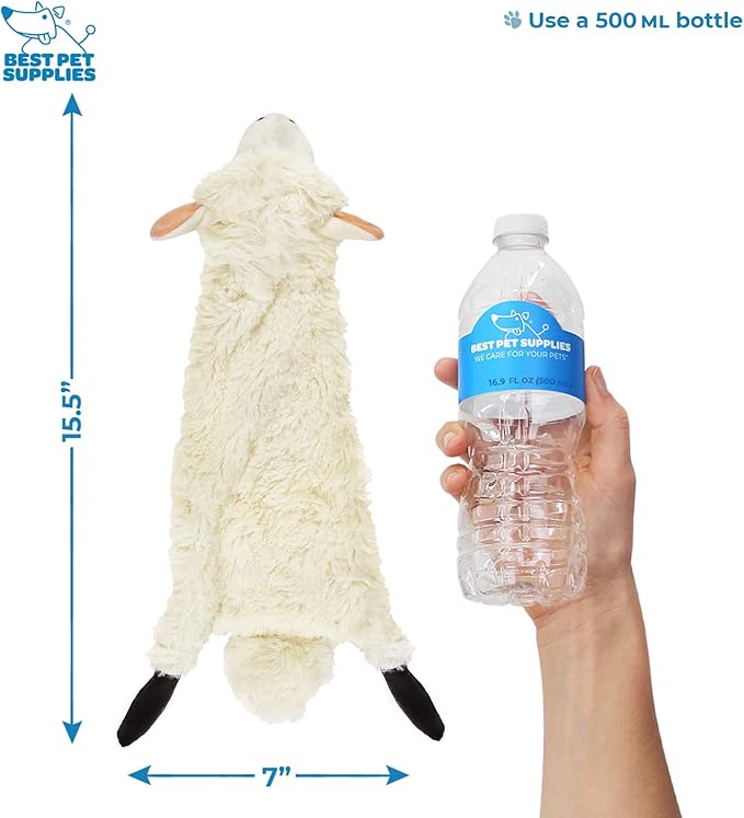 Best Pet Supplies 2-in-1 Stuffless Squeaky Dog Toys with Soft