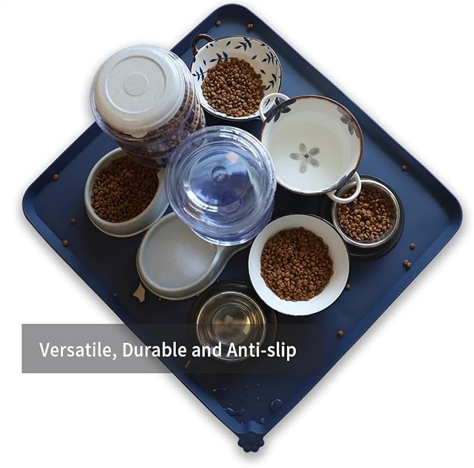 Hoki Found XX-Large Silicone Pet Food Mats Tray