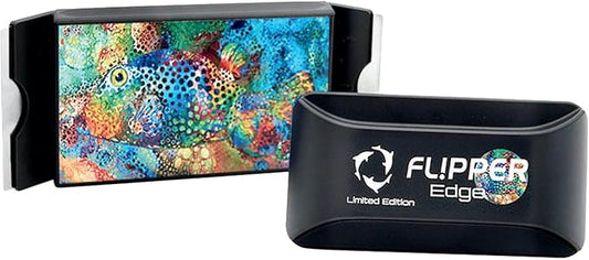 FL!PPER Flipper EDGE Puffer Limited Edition Floating Magnetic Aquarium Cleaner 2-In-1 Dual