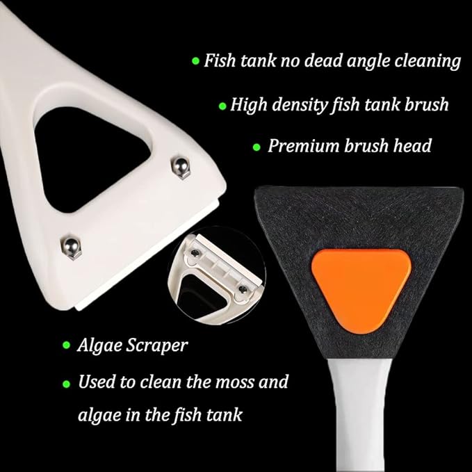 Fish Tank Cleaning Tools with Removable Long Handle