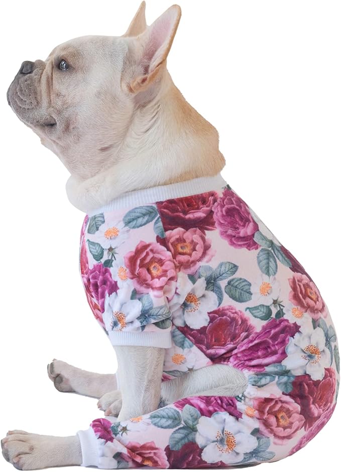 CuteBone Dog Pajamas Flower Puppy Clothes Soft Pjs P178L Large