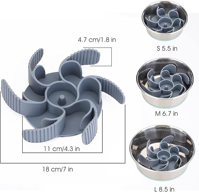 Slow Feeder Dog Bowls Insert [36 Octopus Suction