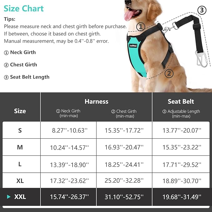 Dog Vehicle Safety Vest Harness