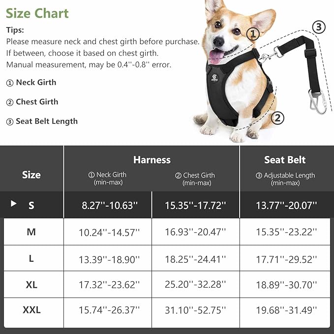Dog Vehicle Safety Vest Harness