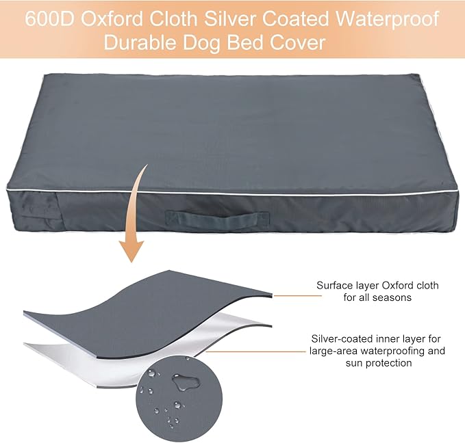 Chinchilla Waterproof Heavy Dog Bed Cover Washable