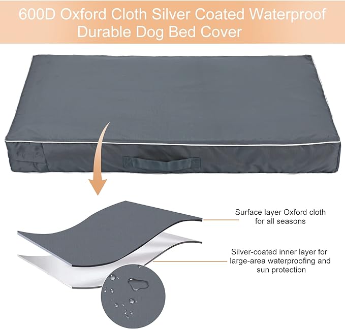 Chinchilla Waterproof Heavy Dog Bed Cover Washable