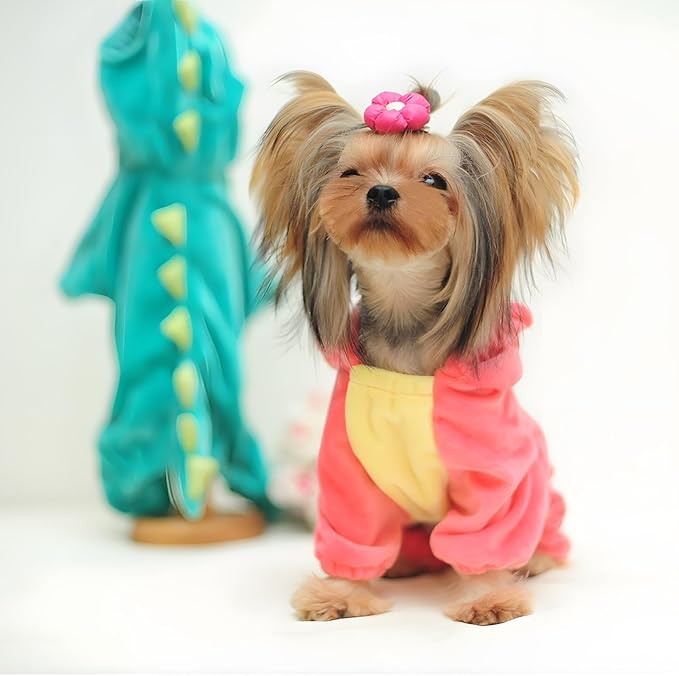 NACOCO Dog Dinosaur Design Costume Green Pet Clothes for Medium & Large Dog(Pink 3XL)