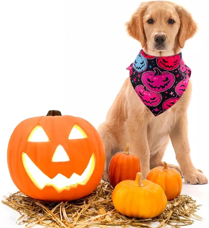 PET SHOW 50 Pack Halloween Small Dog Bandanas