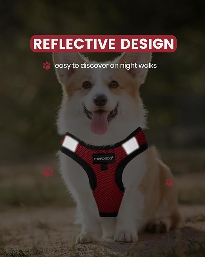 FAYOGOO Service Dog Vest for Medium Breed 6PCS Removable
