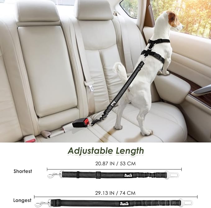 SlowTon Dog Seat Belt Harness for Car