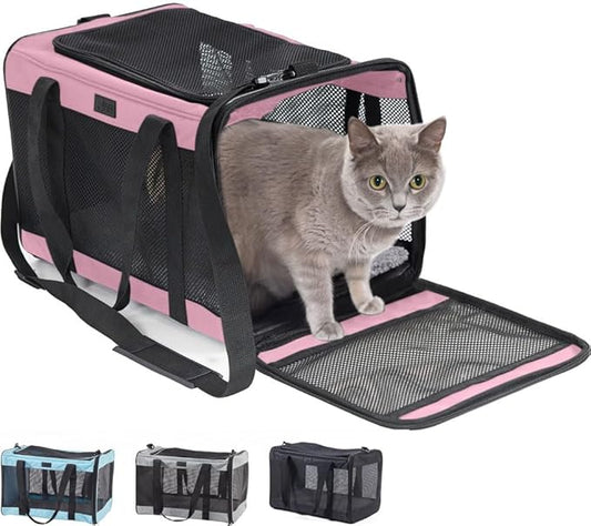 Gorilla Grip Airline Travel Cat Carrier Bag Up to 15 Lbs
