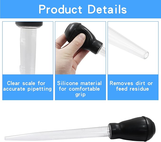BokWin 2 Pcs Manual Fish Tank Cleaner 30ml