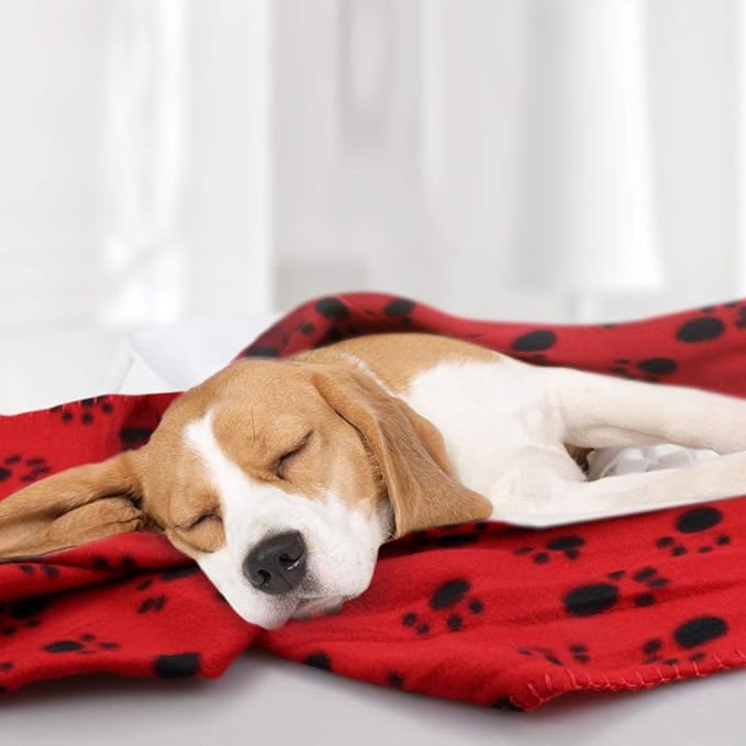 Comsmart Warm Paw Print Blanket/Bed Cover for Dogs
