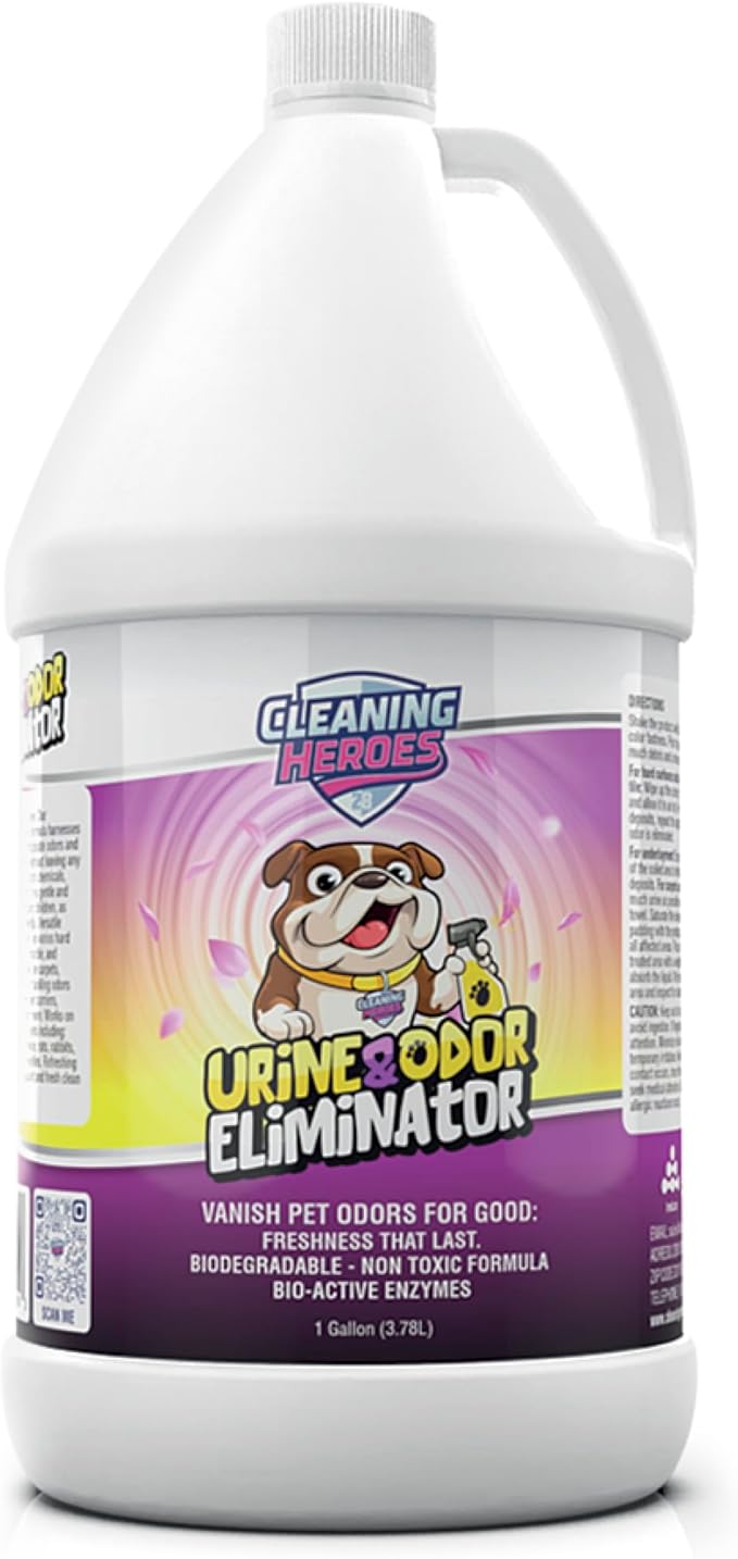 Pet Carpet Cleaner & Urine Odor Eliminator for Strong Odor 128oz Enzyme