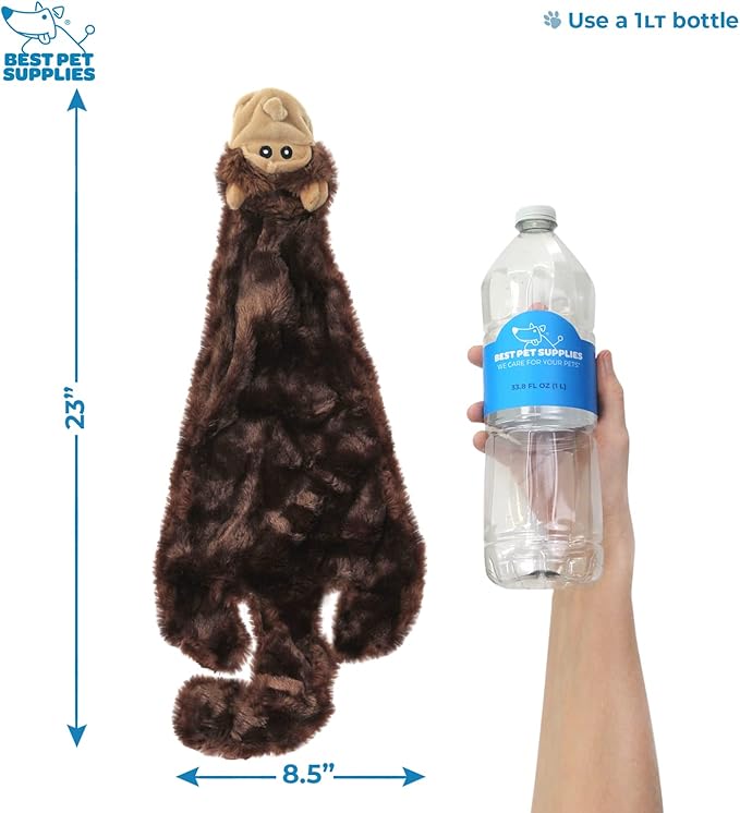 Best Pet Supplies 2-in-1 Stuffless Squeaky Dog Toys with Soft