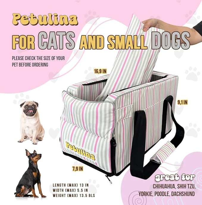Dog Car Seats for Small Dogs with Toy Including