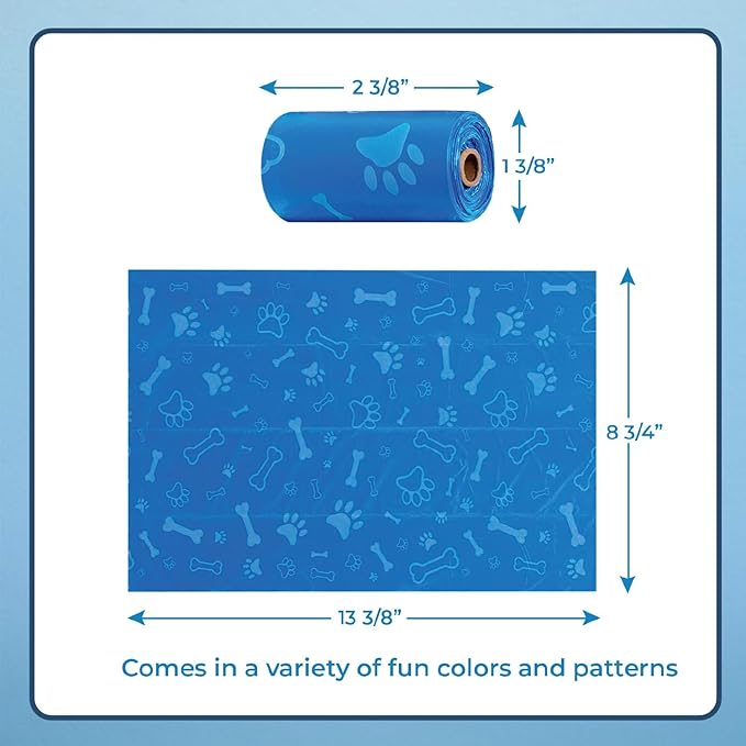 Best Pet Supplies Dog Poop Bags (240 Bags) for Waste Refuse Cleanup