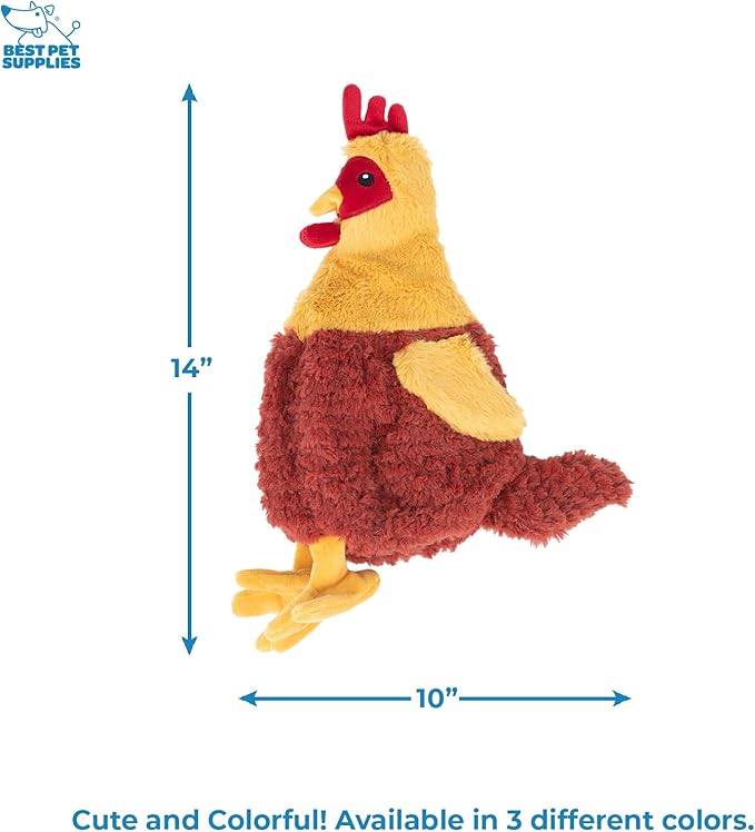 Best Pet Supplies Chicken Crinkle Plush Dog Toys for Interactive Play