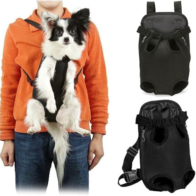 Pet Carrier Backpack Nylon Mesh Pet Puppy Adjustable Dog Cat Front Net Bag Tote Sling Carrier for Traveling Hiking Camping