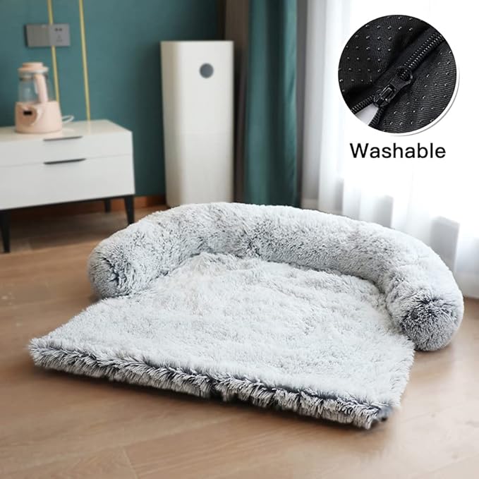 Pet Couch Protector for Dog with Memory Foam Neck Bolster